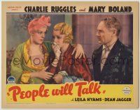 1k865 PEOPLE WILL TALK LC '35 c/u of sad Leila Hyams between Mary Boland & Charlie Ruggles!