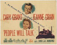 1k394 PEOPLE WILL TALK TC '51 Cary Grant & Jeanne Crain in the picture that takes a look at life!