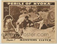 1k866 PERILS OF NYOKA chapter 7 LC '42 Republic serial, Kay Aldridge escaping the Monster's Clutch!