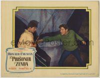 1k877 PRISONER OF ZENDA LC '37 Ronald Colman and Douglas Fairbanks Jr. in duel!