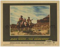 1k018 SEARCHERS LC #8 '56 John Wayne & Jeffrey Hunter in Monument Valley from one-sheet, John Ford