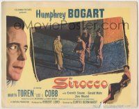 1k921 SIROCCO LC '51 Humphrey Bogart is questioned by three soldiers on the street!