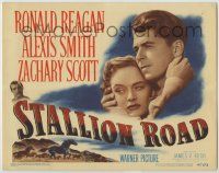 1k463 STALLION ROAD TC '47 romantic c/u of Ronald Reagan & pretty Alexis Smith, Zachary Scott!