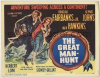1k465 STATE SECRET TC '50 Douglas Fairbanks Jr. & Glynis Johns in The Great Man-Hunt!