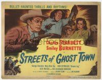 1k467 STREETS OF GHOST TOWN TC '50 Charles Starrett as The Durango Kid & Smiley Burnette!
