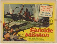 1k471 SUICIDE MISSION TC '56 cool artwork of the English Navy gunners in World War II!