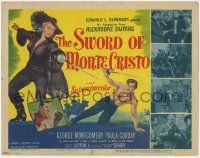1k474 SWORD OF MONTE CRISTO TC '51 George Montgomery & Paula Corday in Alexandre Dumas adaptation!