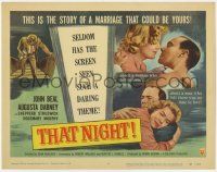 1k488 THAT NIGHT TC '57 husband John Beal and wife Augusta Dabney have sex troubles!