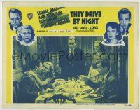 1k951 THEY DRIVE BY NIGHT LC #2 R56 Humphrey Bogart stares at Ann Sheridan all over George Raft!