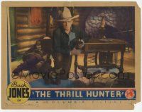 1k955 THRILL HUNTER LC '33 close up of Buck Jones kneeling with gun after beating up two guys!