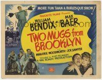 1k523 TWO KNIGHTS FROM BROOKLYN TC '49 William Bendix & Max Baer, more fun than a burlesque show!