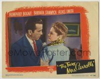 1k965 TWO MRS. CARROLLS LC #3 '47 wonderful close up of Humphrey Bogart grabbing Alexis Smith!