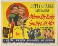 1k549 WHEN MY BABY SMILES AT ME TC '48 sexy Betty Grable between Dan Dailey & James Gleason!