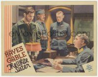 1k982 WHITE SISTER LC '33 German soldiers stare at unshaven Clark Gable in plain clothes!