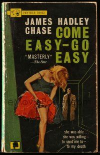 1m447 COME EASY GO EASY English paperback book '62 she was able & willing to send me to my death!
