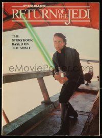 1m513 RETURN OF THE JEDI softcover book '83 George Lucas classic, story book based on the movie!