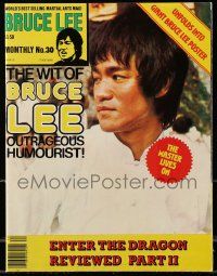 1m522 BRUCE LEE magazine '70s Bruce Lee Monthly, Enter the Dragon, unfolds to giant poster!