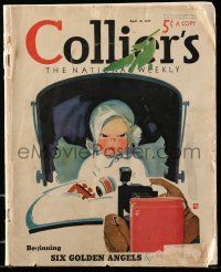1m530 COLLIER'S magazine Apr 10, 1937 Bringing Up Baby by Hagar Wilde first published, Butler art!