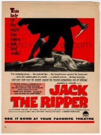 1m182 JACK THE RIPPER magazine ad '60 American detective helps Scotland Yard find fabled killer!