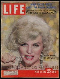 1m551 LIFE MAGAZINE magazine April 20, 1959 A Comic Marilyn Monroe Sets Movie Aglow!