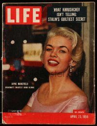 1m552 LIFE MAGAZINE magazine April 23, 1956 Jayne Mansfield, Broadway's Smartest Dumb Blonde!