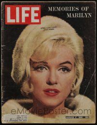 1m554 LIFE MAGAZINE magazine August 17, 1962 portrait of Marilyn Monroe by Lawrence Schiller!