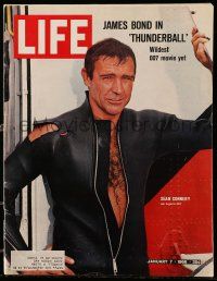 1m559 LIFE MAGAZINE magazine January 7, 1966 Connery as James Bond in Thunderball by Loomis Dean!