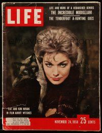 1m565 LIFE MAGAZINE magazine November 24, 1958 cat & Kim Novak in Bell, Book & Candle!