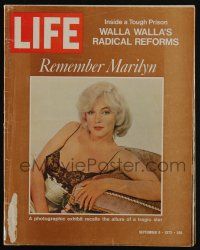 1m568 LIFE MAGAZINE magazine September 8, 1972 Marilyn Monroe, photo exhibit of the tragic star!