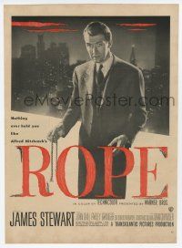 1m189 ROPE magazine ad '48 great image of James Stewart holding the rope, Alfred Hitchcock classic!