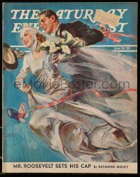 1m594 SATURDAY EVENING POST magazine June 24, 1939 great art of bride & groom by John La Gatta!