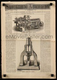 1m596 SCIENTIFIC AMERICAN magazine Feb 26, 1870, 146 years old, newly invented steam hammer!