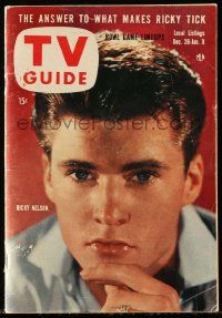 1m606 TV GUIDE magazine December 28, 1957 the answer to what makes Ricky Nelson tick!