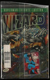 1m610 WIZARD magazine '93 Superman Tribute Edition sealed with collector card!