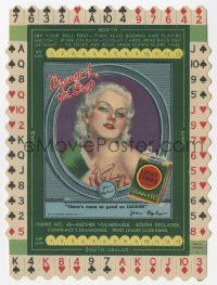 1m266 LUCKY STRIKES 4x6 promo game '30s cool bridge card game problem with Jean Harlow shown!