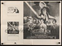 1m263 RETURN OF THE JEDI 17x23 ad slick '83 George Lucas classic, Mark Hamill, Harrison Ford