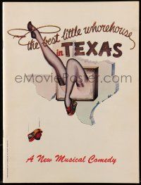 1m738 BEST LITTLE WHOREHOUSE IN TEXAS stage play souvenir program book '78 includes playbill!