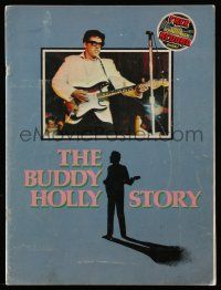 1m756 BUDDY HOLLY STORY souvenir program book '78 Gary Busey, rock 'n' roll, includes record!