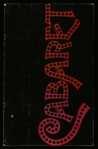 1m758 CABARET souvenir program book '72 Liza Minnelli in Nazi Germany, directed by Bob Fosse