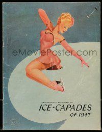 1m845 ICE CAPADES OF 1947 souvenir program book '47 sexy pin-up cover art by George Petty!