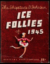 1m848 ICE FOLLIES OF 1945 souvenir program book '45 Shipstad & Johnson ice skating variety show!