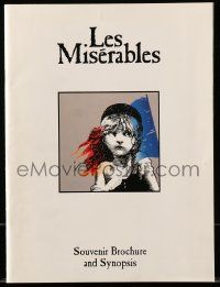 1m876 LES MISERABLES stage play souvenir program book '90 Broadway musical of Victor Hugo classic