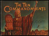 1m973 TEN COMMANDMENTS souvenir program book '56 DeMille classic, Charlton Heston, Friberg art!