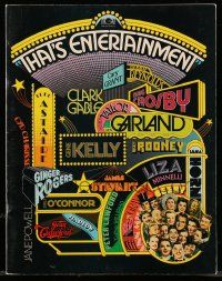 1m974 THAT'S ENTERTAINMENT souvenir program book '74 classic MGM Hollywood movie scenes!