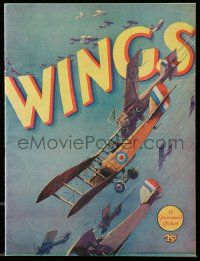 1m996 WINGS souvenir program book '27 Clara Bow & Buddy Rogers, includes full-color R28 herald!