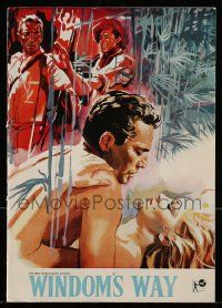 1m067 WINDOM'S WAY English promo brochure '58 great art of Peter Finch & Mary Ure in the jungle!