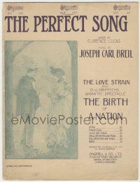 1m328 BIRTH OF A NATION sheet music '15 D.W. Griffith The Perfect Song, The Love Strain!