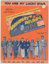 1m334 BROADWAY MELODY OF 1936 sheet music '35 great full cast portrait, You Are My Lucky Star!