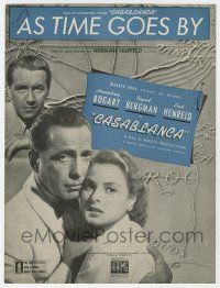 1m340 CASABLANCA sheet music '42 Humphrey Bogart, Ingrid Bergman, classic As Time Goes By!
