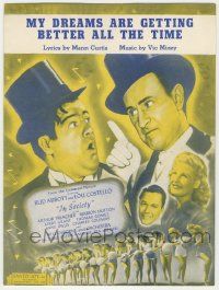 1m379 IN SOCIETY sheet music '44 Abbott & Costello, My Dreams Are Getting Better All the Time!